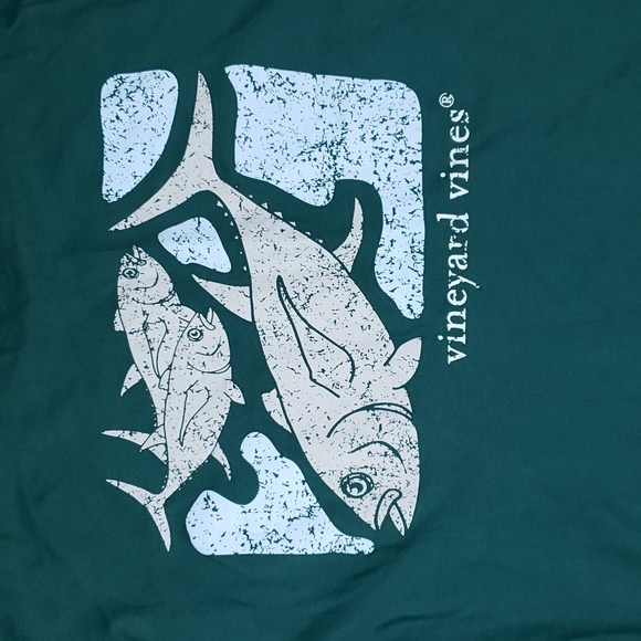 Vineyard Vines Hunter Green Long Sleeve Tee With Front Pocket Size Large - Picture 5 of 5